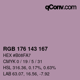Farbcode: RGB 176 143 167 | qconv.com