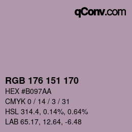 Farbcode: RGB 176 151 170 | qconv.com