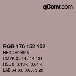 Color code: RGB 176 152 152 | qconv.com