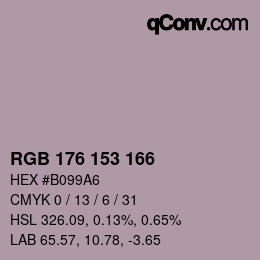 Color code: RGB 176 153 166 | qconv.com