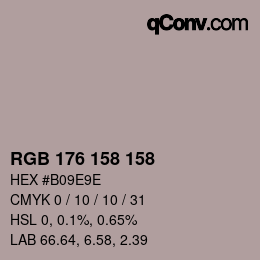 カラーコード: RGB 176 158 158 | qconv.com