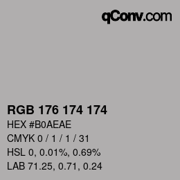 Color code: RGB 176 174 174 | qconv.com