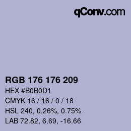 Color code: RGB 176 176 209 | qconv.com