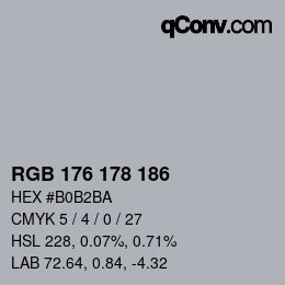 Color code: RGB 176 178 186 | qconv.com
