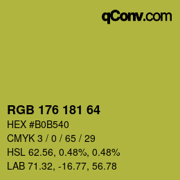 Farbcode: RGB 176 181 64 | qconv.com