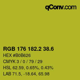 カラーコード: RGB 176 182.2 38.6 | qconv.com