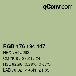 Farbcode: RGB 176 194 147 | qconv.com