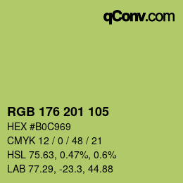 カラーコード: RGB 176 201 105 | qconv.com