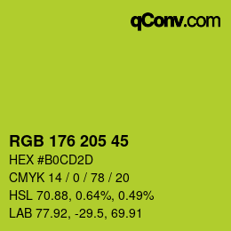 颜色代码: RGB 176 205 45 | qconv.com