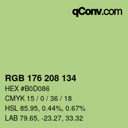 颜色代码: RGB 176 208 134 | qconv.com