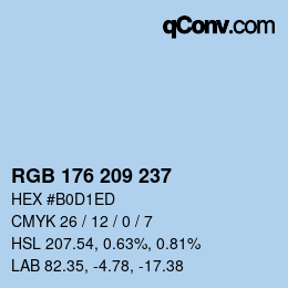 Color code: RGB 176 209 237 | qconv.com