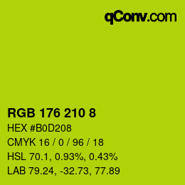 Color code: RGB 176 210 8 | qconv.com