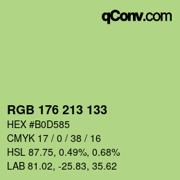 Code couleur: RGB 176 213 133 | qconv.com
