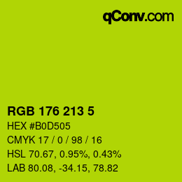 Color code: RGB 176 213 5 | qconv.com