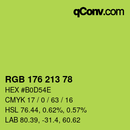 Farbcode: RGB 176 213 78 | qconv.com