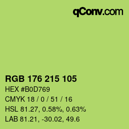 Color code: RGB 176 215 105 | qconv.com