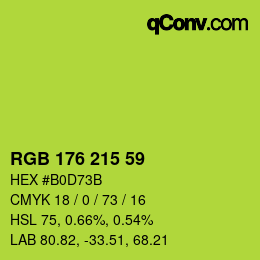 Color code: RGB 176 215 59 | qconv.com