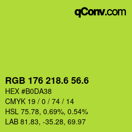 カラーコード: RGB 176 218.6 56.6 | qconv.com