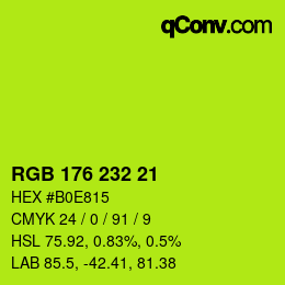 Color code: RGB 176 232 21 | qconv.com