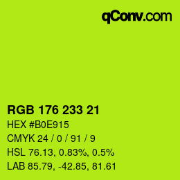 Color code: RGB 176 233 21 | qconv.com