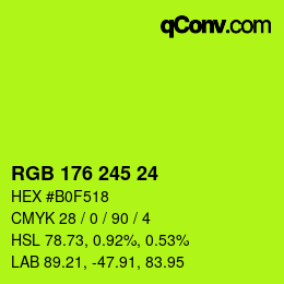 Color code: RGB 176 245 24 | qconv.com