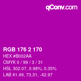 カラーコード: RGB 176 2 170 | qconv.com
