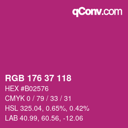 Color code: RGB 176 37 118 | qconv.com