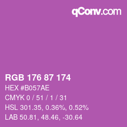 Farbcode: RGB 176 87 174 | qconv.com