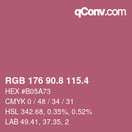 カラーコード: RGB 176 90.8 115.4 | qconv.com