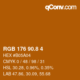 カラーコード: RGB 176 90.8 4 | qconv.com