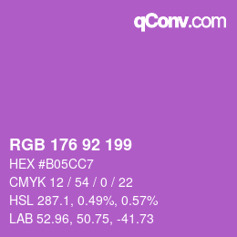 颜色代码: RGB 176 92 199 | qconv.com