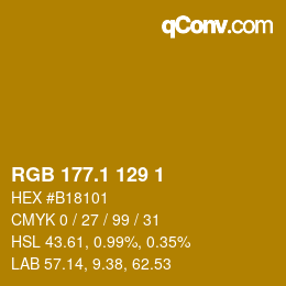 カラーコード: RGB 177.1 129 1 | qconv.com