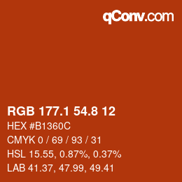 Color code: RGB 177.1 54.8 12 | qconv.com