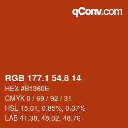 Color code: RGB 177.1 54.8 14 | qconv.com