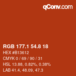 Color code: RGB 177.1 54.8 18 | qconv.com