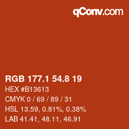 Color code: RGB 177.1 54.8 19 | qconv.com