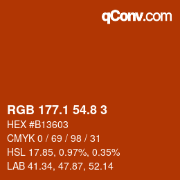 Color code: RGB 177.1 54.8 3 | qconv.com