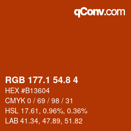 Color code: RGB 177.1 54.8 4 | qconv.com