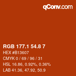 Color code: RGB 177.1 54.8 7 | qconv.com