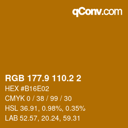 カラーコード: RGB 177.9 110.2 2 | qconv.com