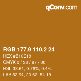 Color code: RGB 177.9 110.2 24 | qconv.com