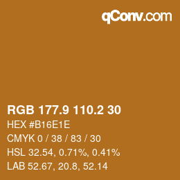 Color code: RGB 177.9 110.2 30 | qconv.com