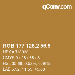 カラーコード: RGB 177 128.2 56.6 | qconv.com