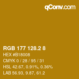 カラーコード: RGB 177 128.2 8 | qconv.com