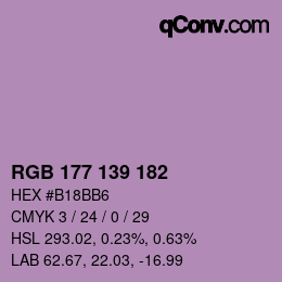 Farbcode: RGB 177 139 182 | qconv.com
