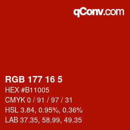 Color code: RGB 177 16 5 | qconv.com