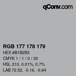Color code: RGB 177 178 179 | qconv.com