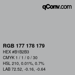 Color code: RGB 177 178 179 | qconv.com