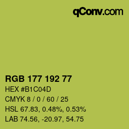 Farbcode: RGB 177 192 77 | qconv.com