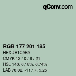 Farbcode: RGB 177 201 185 | qconv.com